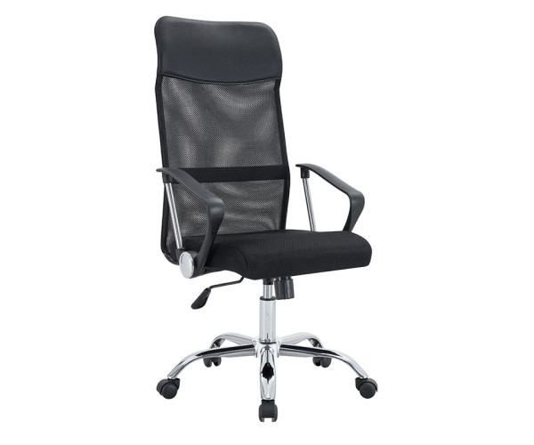 A9943 ΜΑΥΡΟ MESH ΠΟΛΥΘΡΟΝΑ ΓΡΑΦΕΙΟΥ 56X59X45-108/55-118εκ.